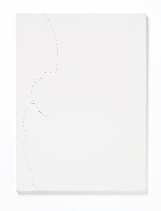 Maria Hahnenkamp, O. T., 2013, Steingips, gegossen, bebohrt, 75 × 55 cm, Belvedere, Wien, Inv.-…
