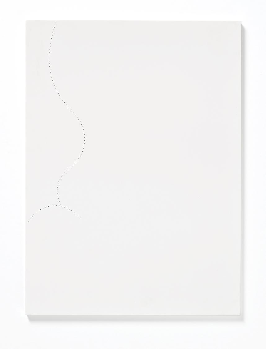Maria Hahnenkamp, O. T., 2013, Steingips, gegossen, bebohrt, 75 × 55 cm, Belvedere, Wien, Inv.-…