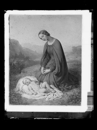 Josef Löwy – k. u. k. Hof-Photograph, Kunst- und Verlags-Anstalt, Maria, das Kind anbetend, 188…