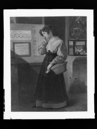 Josef Löwy – k. u. k. Hof-Photograph, Kunst- und Verlags-Anstalt, Mädchen vor dem Lotteriegewöl…