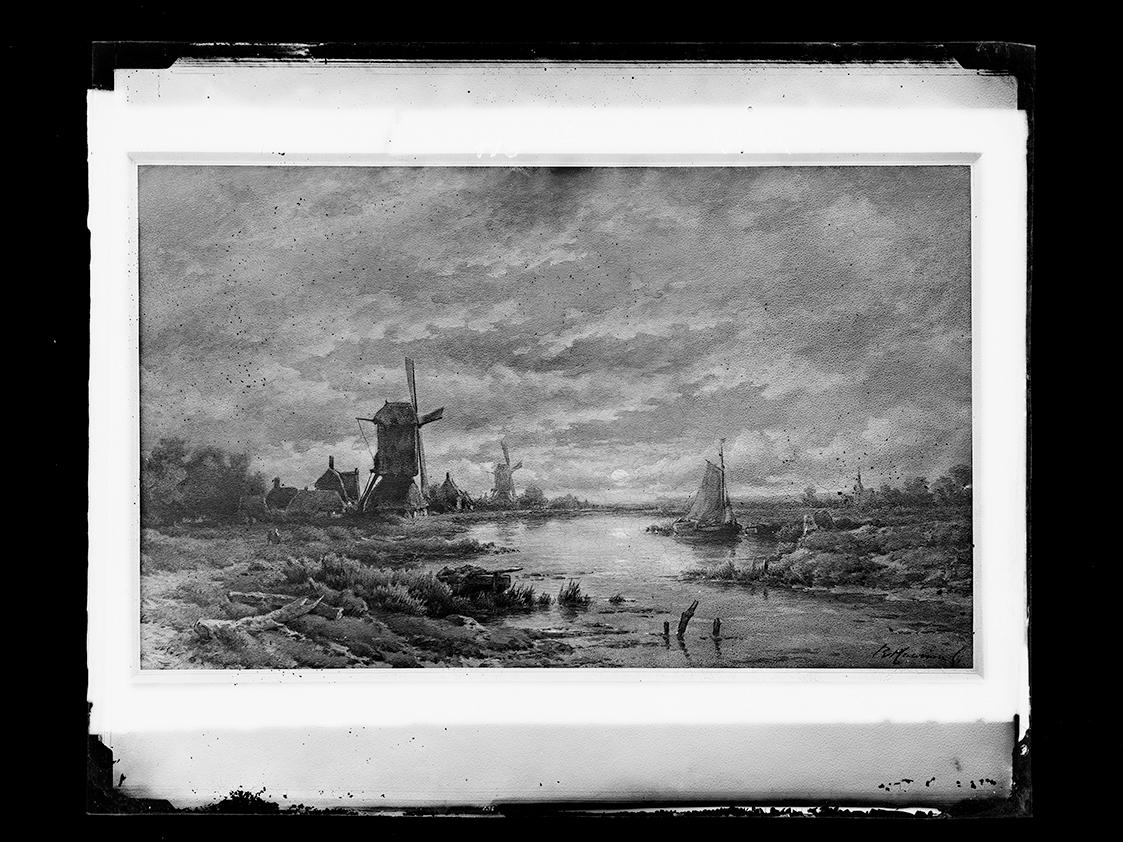 Josef Löwy – k. u. k. Hof-Photograph, Kunst- und Verlags-Anstalt, Mondnacht (Kanallandschaft mi…