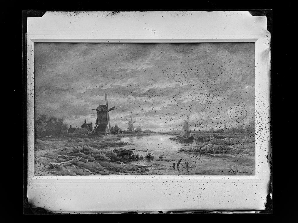 Josef Löwy – k. u. k. Hof-Photograph, Kunst- und Verlags-Anstalt, Mondnacht (Kanallandschaft mi…