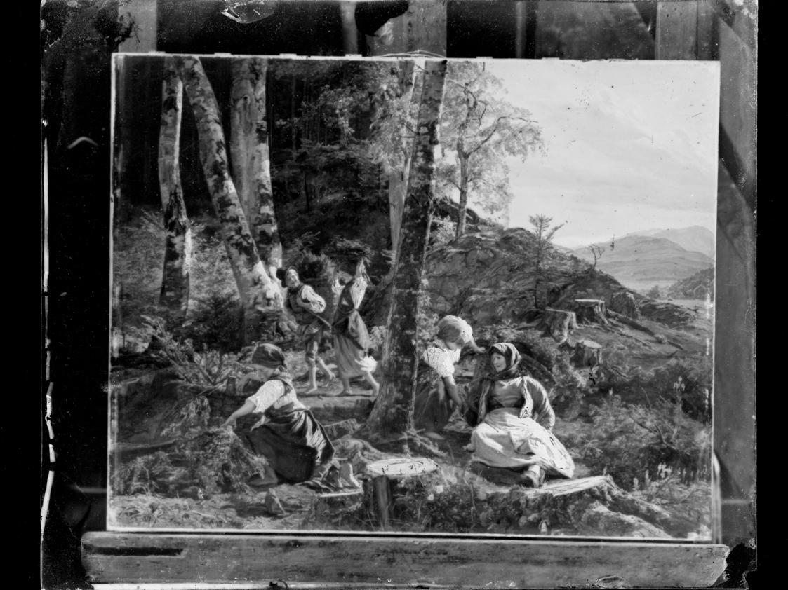 Josef Löwy – k. u. k. Hof-Photograph, Kunst- und Verlags-Anstalt, Reisigsammler im Wienerwald, …