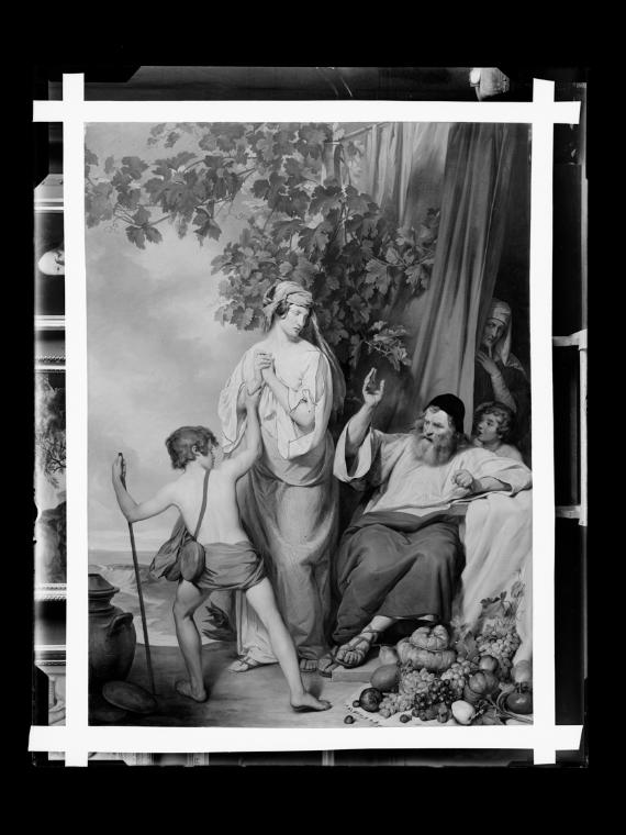Josef Löwy – k. u. k. Hof-Photograph, Kunst- und Verlags-Anstalt, Abraham verstößt Hagar und Is…