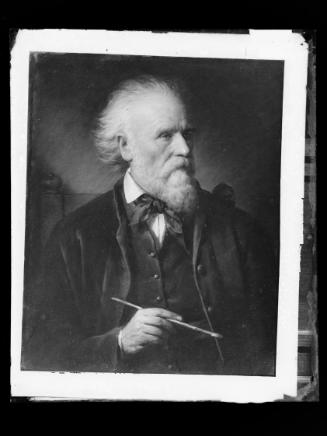 Josef Löwy – k. u. k. Hof-Photograph, Kunst- und Verlags-Anstalt, Selbstporträt mit Pinsel in d…