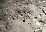 Gustinus Ambrosi, Promethidenlos, Detail: Bezeichnung, 1916-1918, Gips, H: 120 cm, Belvedere, W…