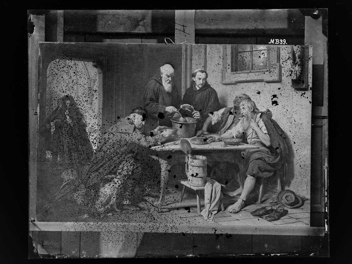 Josef Löwy – k. u. k. Hof-Photograph, Kunst- und Verlags-Anstalt, Die Klostersuppe, 1888–1891, …