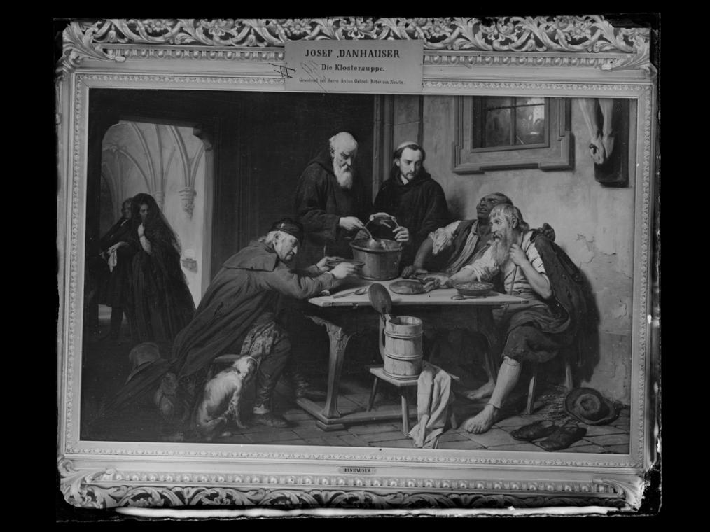Josef Löwy – k. u. k. Hof-Photograph, Kunst- und Verlags-Anstalt, Die Klostersuppe, 1888–1891, …