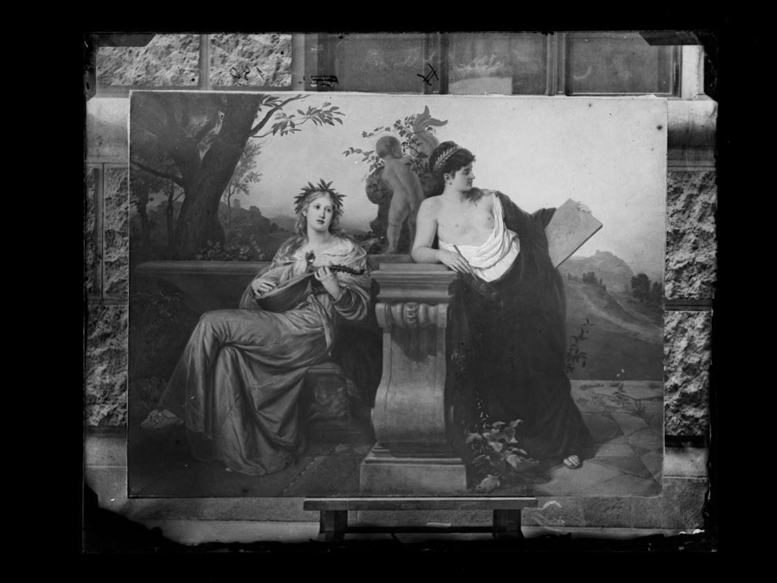 Josef Löwy – k. u. k. Hof-Photograph, Kunst- und Verlags-Anstalt, Allegorie auf Musik und Maler…