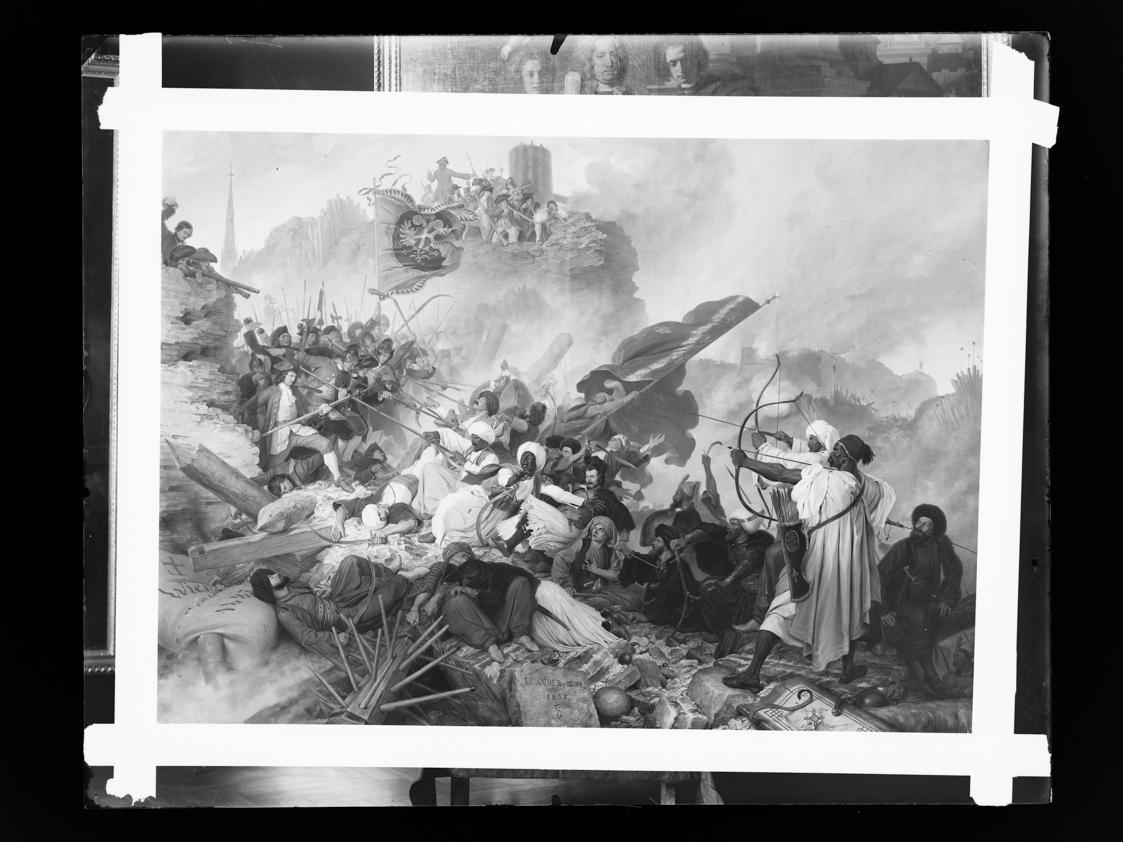 Josef Löwy – k. u. k. Hof-Photograph, Kunst- und Verlags-Anstalt, Sturm der Türken auf die Löwe…