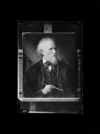 Josef Löwy – k. u. k. Hof-Photograph, Kunst- und Verlags-Anstalt, Selbstporträt mit Pinsel in d…