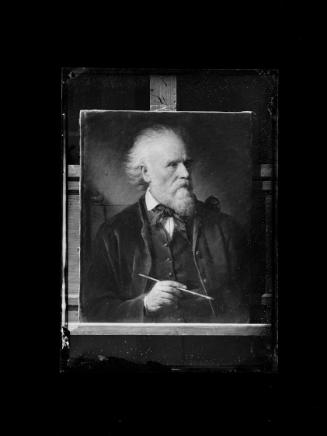 Josef Löwy – k. u. k. Hof-Photograph, Kunst- und Verlags-Anstalt, Selbstporträt mit Pinsel in d…