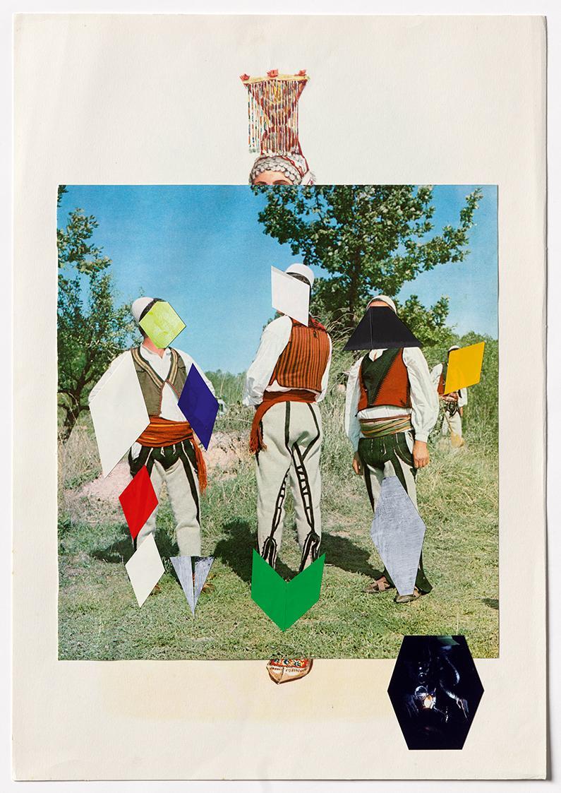 Thomas Hörl, To Inflame Myself, I Recall Byron´s Dress, 2016, Buchseite mit Druck und aufgekleb…