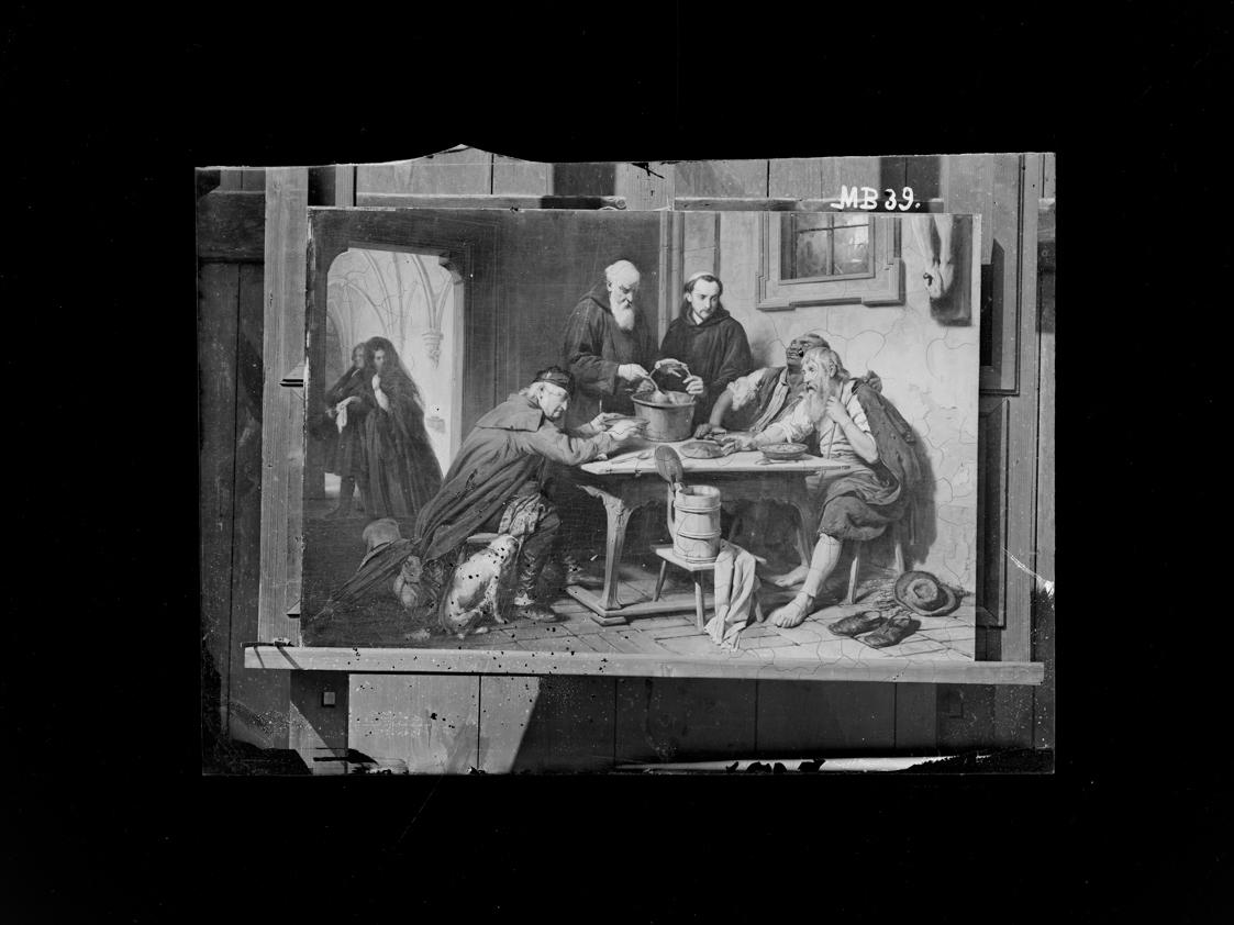 Josef Löwy – k. u. k. Hof-Photograph, Kunst- und Verlags-Anstalt, Die Klostersuppe, 1888–1891, …