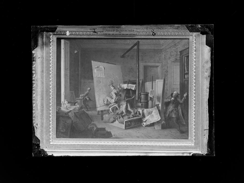 Josef Löwy – k. u. k. Hof-Photograph, Kunst- und Verlags-Anstalt, Komische Szene im Atelier, 18…