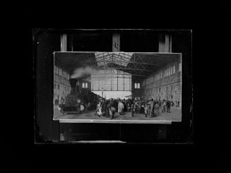 Josef Löwy – k. u. k. Hof-Photograph, Kunst- und Verlags-Anstalt, Ankunft eines Zuges am Nordwe…