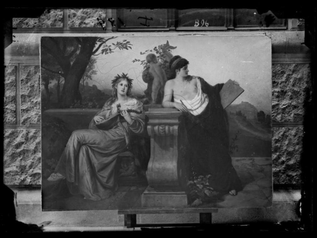 Josef Löwy – k. u. k. Hof-Photograph, Kunst- und Verlags-Anstalt, Allegorie auf Musik und Maler…