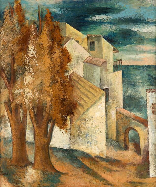Franziska Zach, Korsische Landschaft, 1928, Öl auf Leinwand, 60,5 × 50,9 cm, Belvedere, Wien, I…