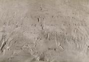 Gustinus Ambrosi, Adrianus Johannes van Hengel, Detail: Bezeichnung, 1955, Gips, patiniert, H: …