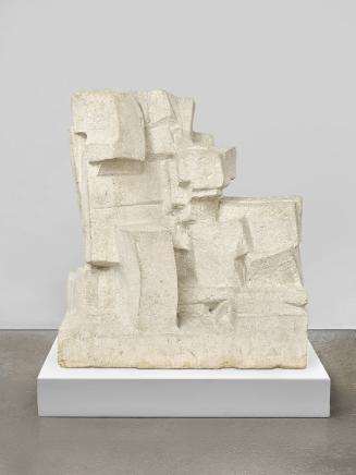 Fritz Wotruba, Große Figur, 1963, Mannersdorfer Kalkstein, 121,5 × 110 × 52 cm, 770 kg, Belvede…