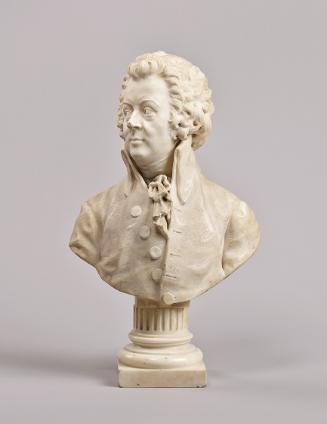 Viktor Oskar Tilgner, Der Komponist Wolfgang Amadeus Mozart, um 1880/1890, Marmor, 45 × 35 × 23…