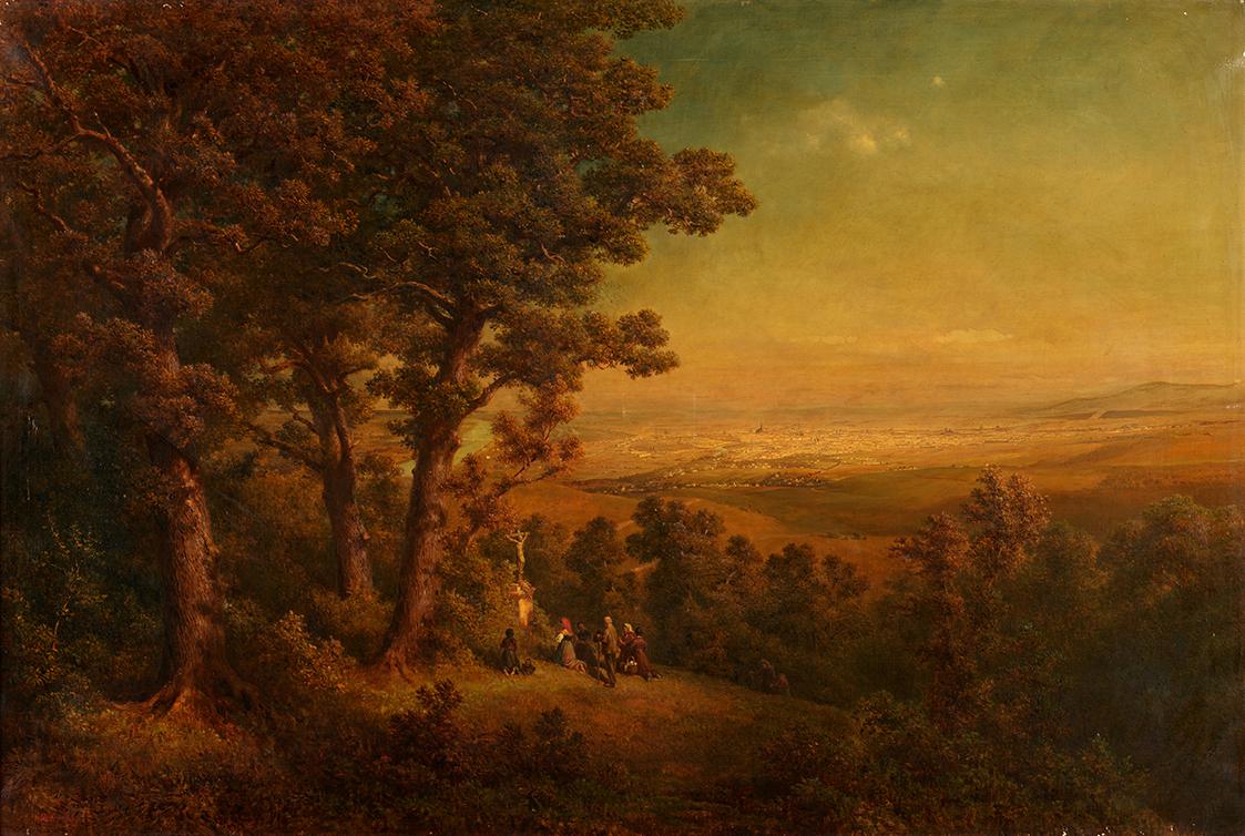 Gottfried Seelos, Wien vom Kahlenberg aus gesehen, 1883, Öl auf Leinwand, 107 x 159 cm, Belvede…