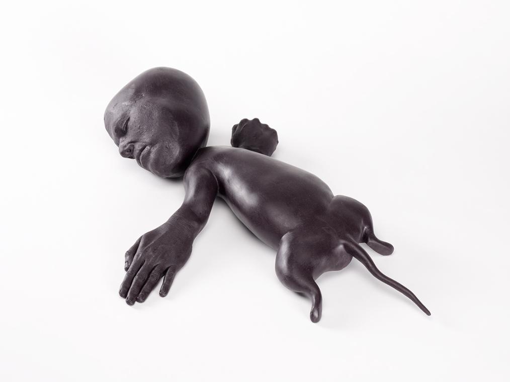 Rona Pondick, Marmot, 1998–1999, Silikonkautschuk, 15,5 × 74,5 × 53,5 cm, Belvedere, Wien, Inv.…