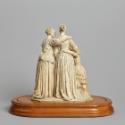 Hanns Gasser, Herzeleid (Die drei Töchter von Julius Schnorr von Carolsfeld), 1846, Gips, (Vitr…