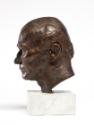 Fritz Wotruba, Portait-Kopf Robert Musil, Ende 1938/1939, Bronze, 33 × 21 × 27 cm, 22 kg, Belve…