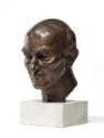 Fritz Wotruba, Portait-Kopf Robert Musil, Ende 1938/1939, Bronze, 33 × 21 × 27 cm, 22 kg, Belve…
