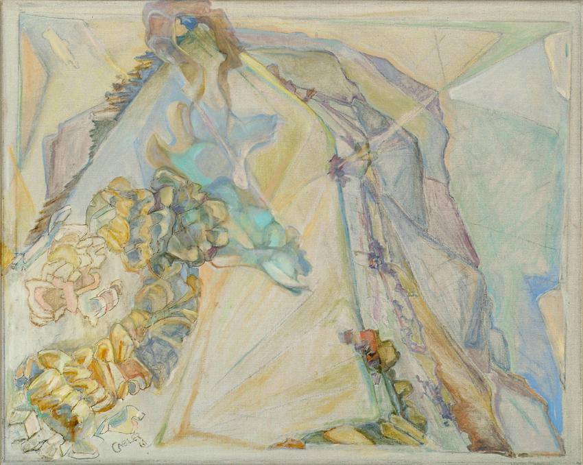 Josef Gabler, Über dem Unteren Drautal, 1961, Öl auf Leinwand, 69,5 x 86,5 cm, Belvedere, Wien,…