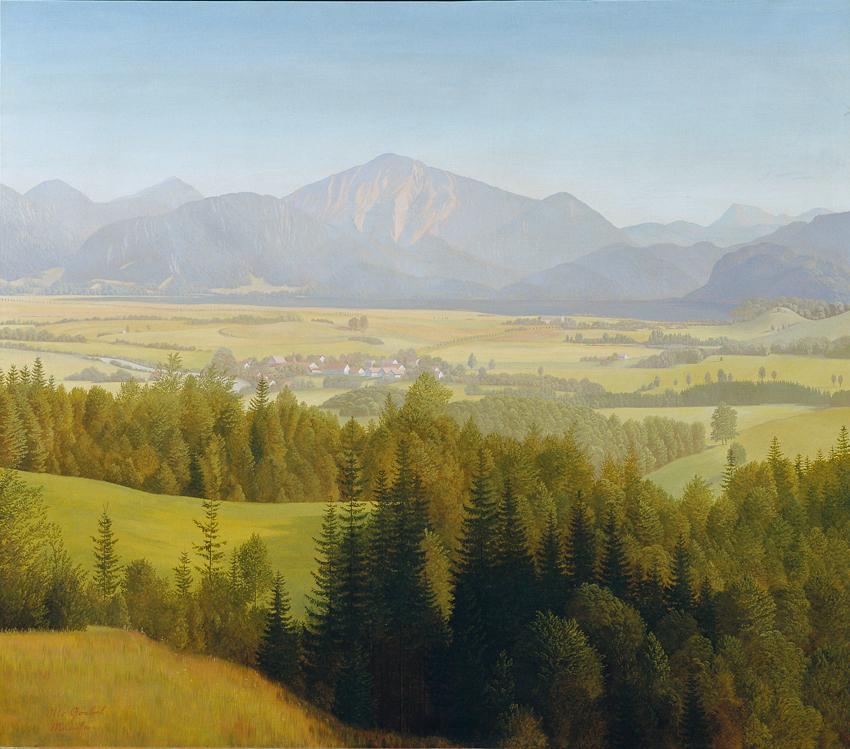 Otto Goebel, Kochelsee, um 1943, Öl auf Leinwand, 140 x 160 cm, Belvedere, Wien, Inv.-Nr. 8043