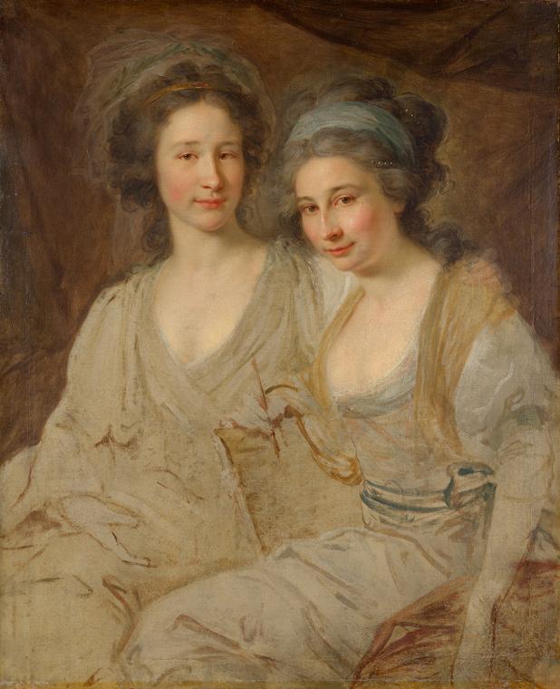 Johann Baptist Lampi, Die Gräfinnen Zoë und Adelaide von Tomatis, 1788–1789, Öl auf Leinwand, 9…