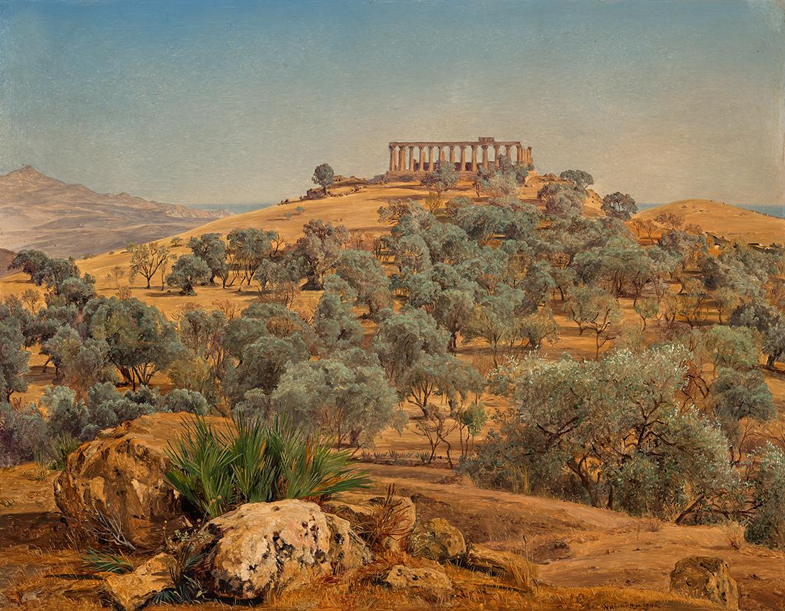The ruins of the temple of Juno Lacinia at Agrigento