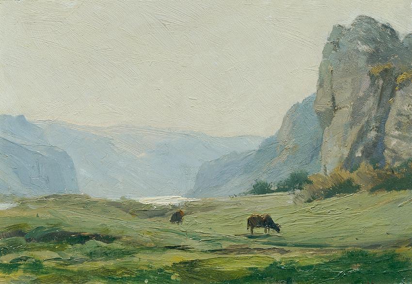 Ferdinand Engelmüller, Beraun (aus der Mappe „16 Ansichten tschechischer Landschaften 'Česka Kr ...