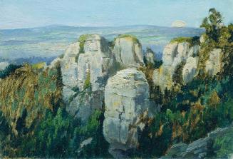 Ferdinand Engelmüller, Prachauer Felsen, um 1902, Öl auf Karton, 18 × 26 cm, Belvedere, Wien, I…