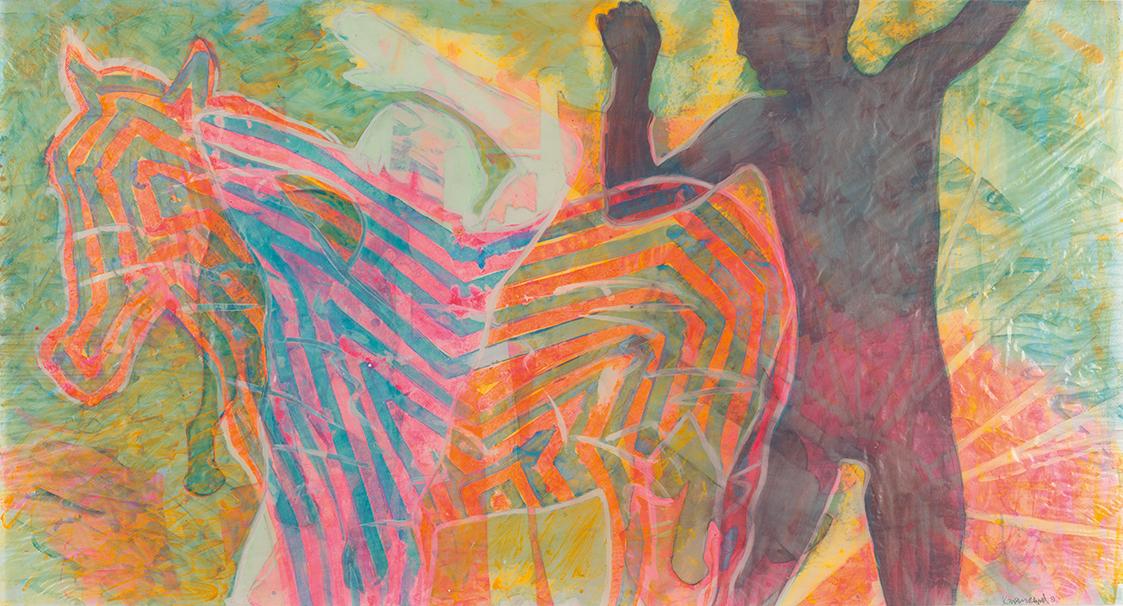 Balance des Auges am Horizont - Die Aura vom Pferd im geblendeten Aug