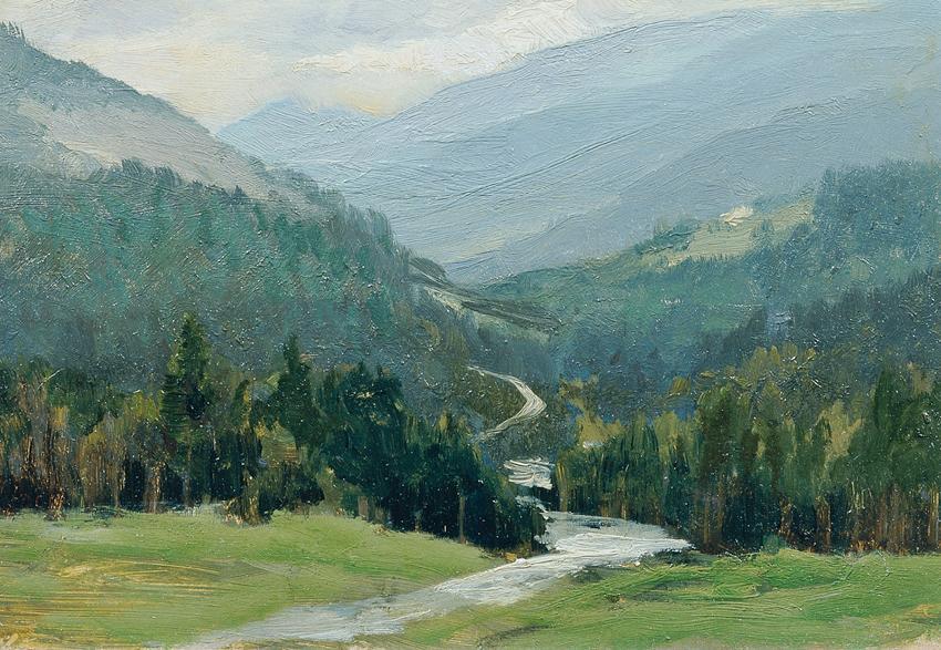 Ferdinand Engelmüller, Erzgebirge (aus der Mappe „16 Ansichten tschechischer Landschaften 'Česk ...