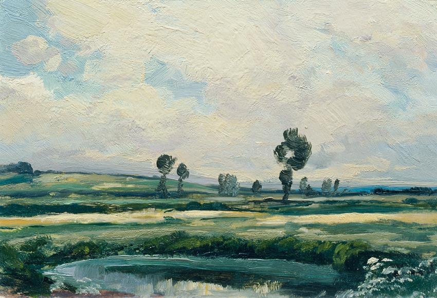 Ferdinand Engelmüller, Elbeland (aus der Mappe „16 Ansichten tschechischer Landschaften 'Česka …