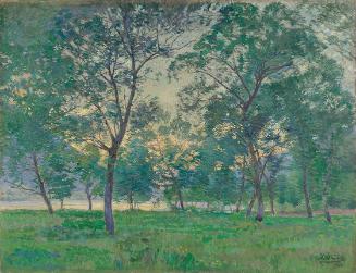 Anton Nowak, Abend im Isonzotale, 1900, Öl auf Leinwand, 100 × 131 cm, Belvedere, Wien, Inv.-Nr…