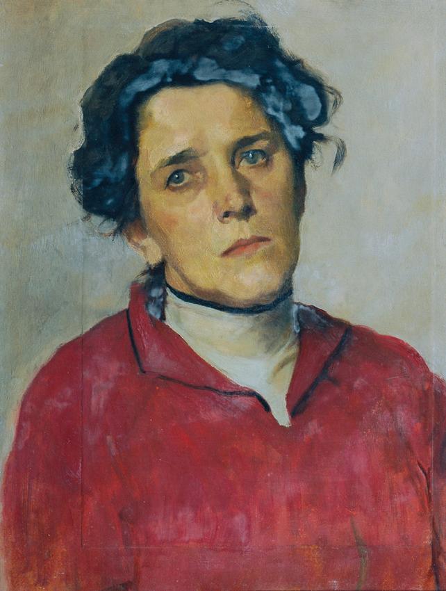Lady with Red Blouse