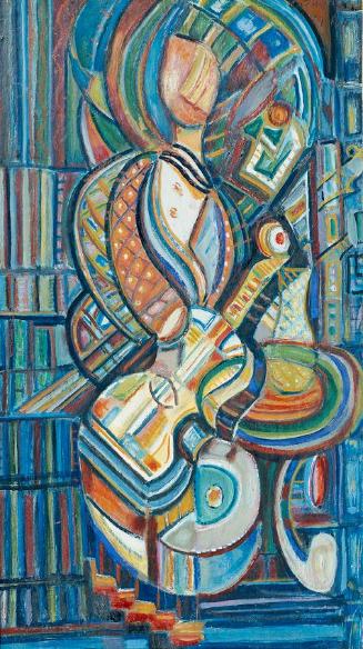 Arthur Tashko, Sevillana, 1964, Öl auf Pressplatte, 81 x 45,5 cm, Belvedere, Wien, Inv.-Nr. 962…