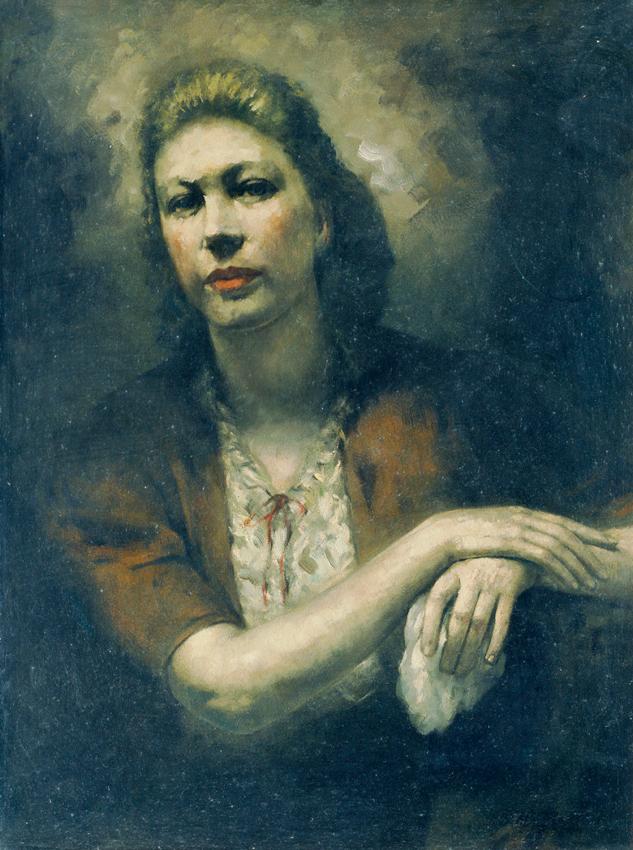 Alfons Graber, Frauenbildnis, 1941, Öl auf Hartfaserplatte, 81 x 60 cm, Belvedere, Wien, Inv.-N…
