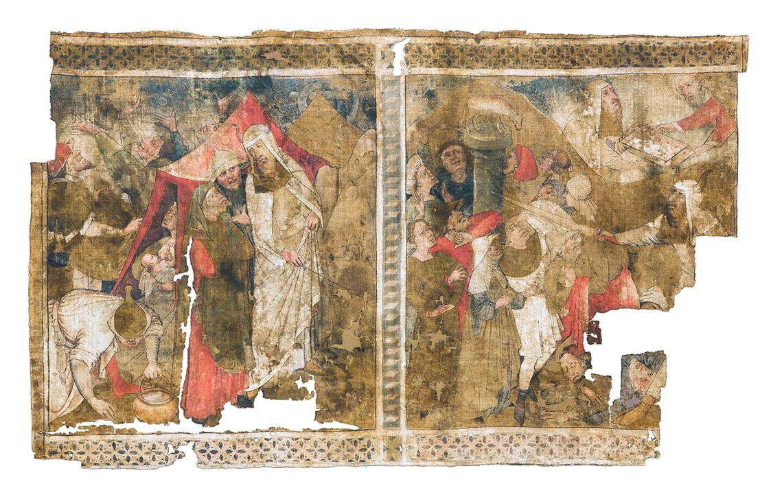 Fastentuch mit alttestamentlichen Szenen