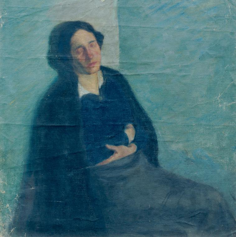 Joseph Floch, Else Schick-Floch, die Schwester des Künstlers, um 1916, Öl auf Leinwand, 63,5 x …