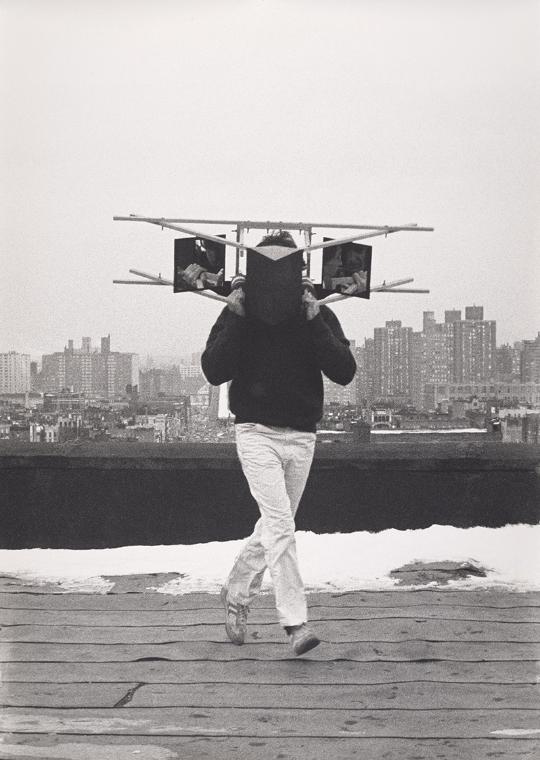 Alfons Schilling mit Sehmaschine