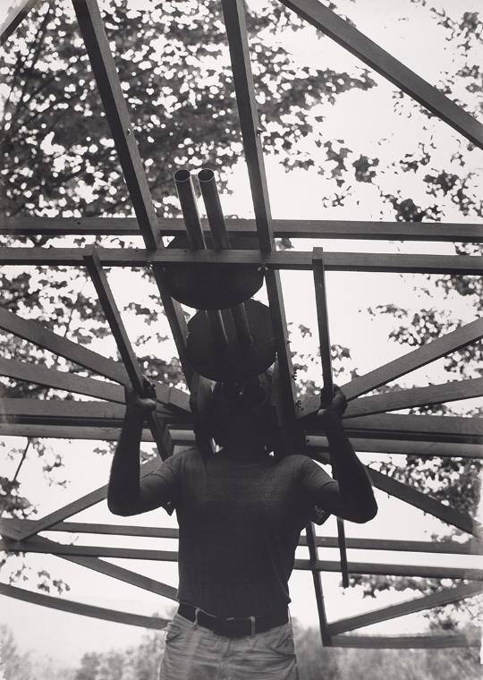 Alfons Schilling mit Sehmaschine