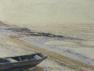 Max Clarenbach, Niederrhein – Treibeis, um 1910, Öl auf Leinwand, 60,5 x 80,5 cm, Belvedere, Wi…