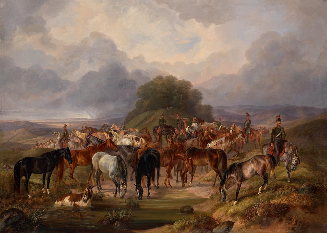 Von Ulanen geführter Transport