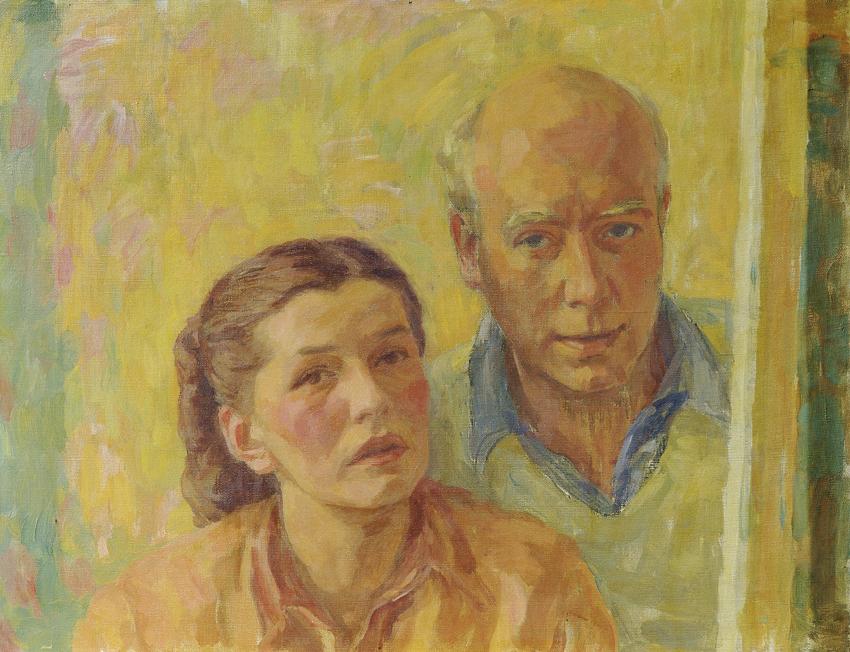 Walther Gamerith, Doppelbildnis Walter und Grete Gamerith, um 1938, Öl auf Leinwand, 57,5 x 74 …